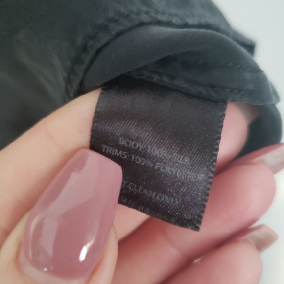 WHITE House Black Market Silk Ruffle tank small - Picture 5 of 5